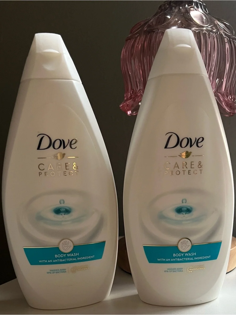 Dove Care & Protect Body Wash Antibacterial Ingredient Made in Germany X’s 2